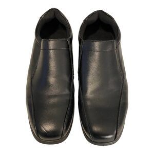 Nunn Bush Mens Sanford Work Shoes Black Slip-On Bicycle Toe Memory Foam 9.5 M